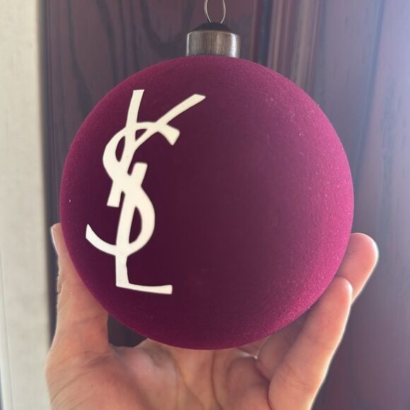 Elegant Burgundy YSL Christmas Ornament - Picture 3 of 4